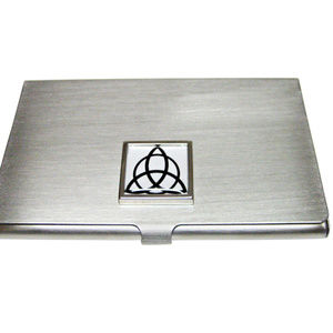 Square Celtic Design Business Card Holder